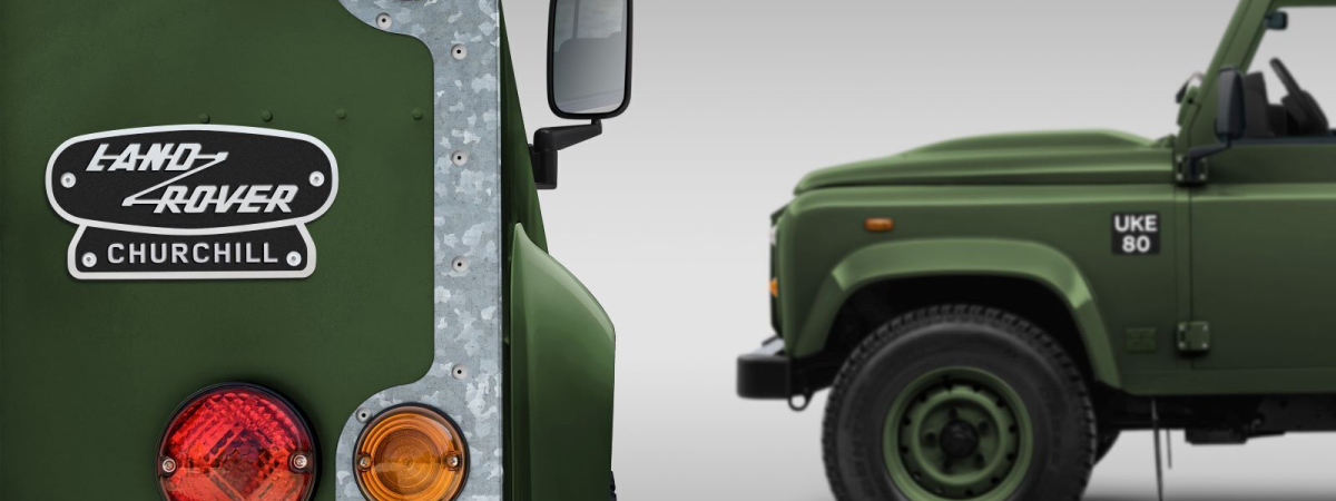 CLASSIC DEFENDER V8 LIMITED EDITION: ISPIRATA ALLA LAND ROVER DI WINSTON CHURCHILL