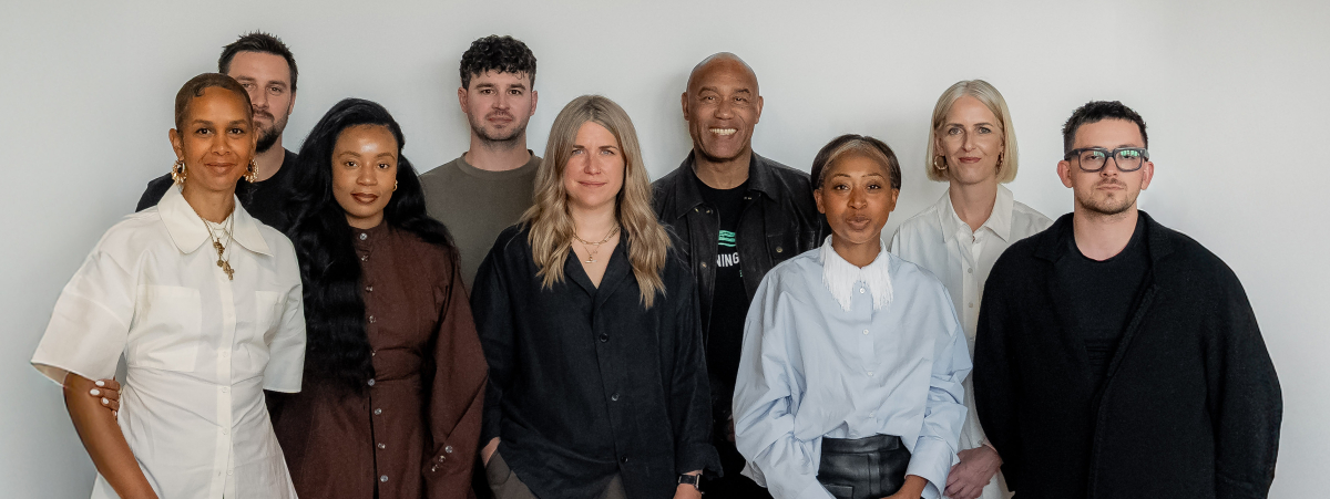 Jaguar Awards Jury L-R Lakwena Maciver, Eddie Hamilton, Tolu Coker, Mitchell Crawford, Rosy Hazlewood, Dr Gus Casely-Hayford, Charlene Prempeh, Mary Crisp, Jobe Burns