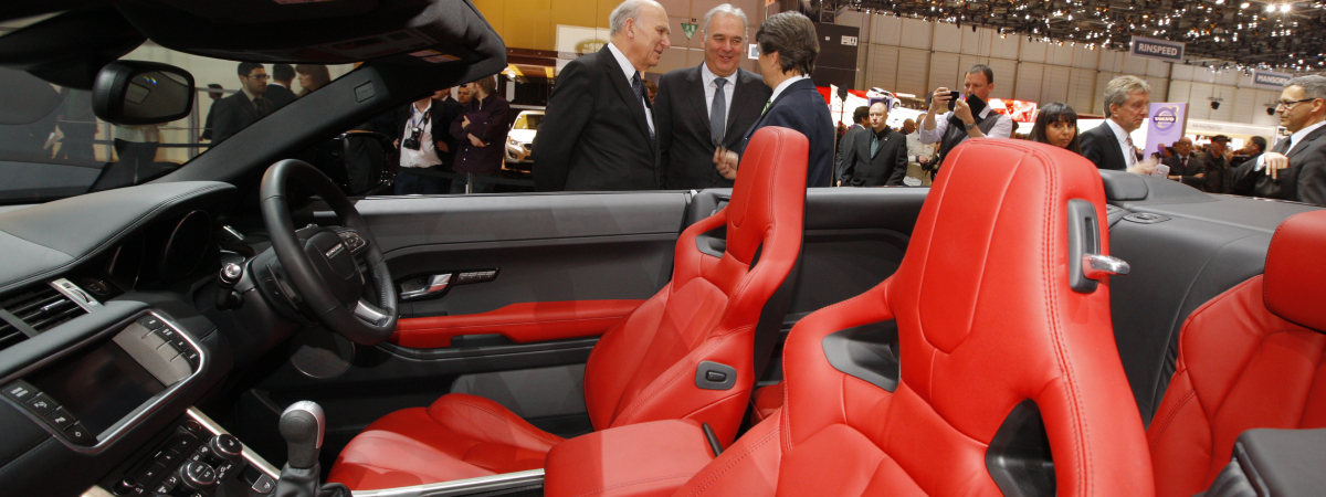 Geneva Motor Show 2012: Rt Hon Vince Cable Visits JLR Stand