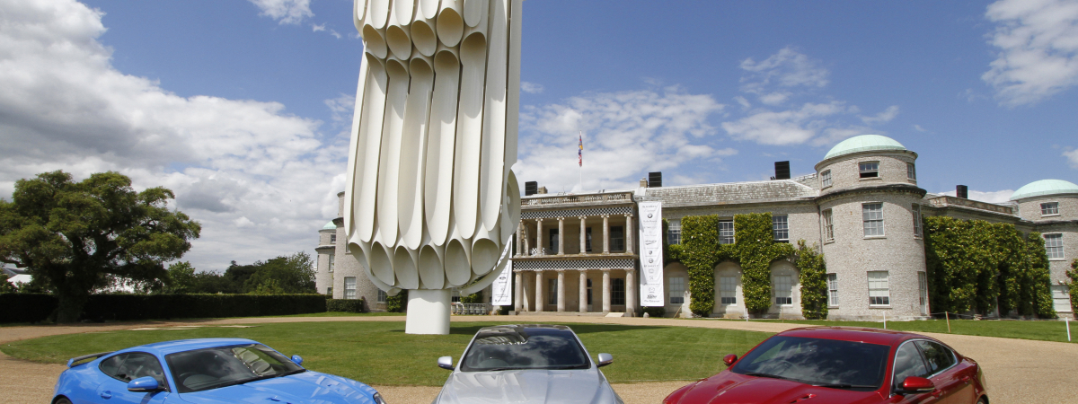 E-Type Sculpture Dominates The Skyline at Goodwood