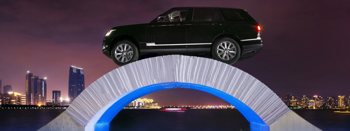 Celebrating 45 years of Range Rover: Paper Bridge Challenge