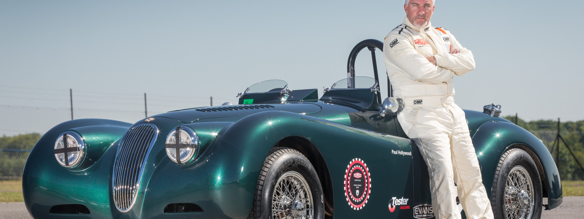 Proving His Mettle: Paul Hollywood Suits Up For Upcoming Jaguar Heritage Challenge Race