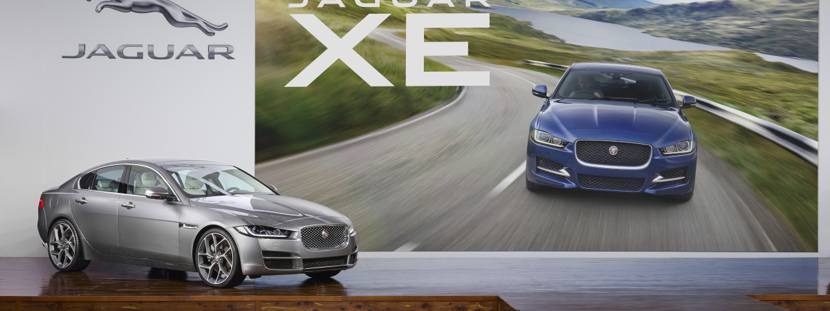 The Jaguar XE at the 2015 North American International Auto Show