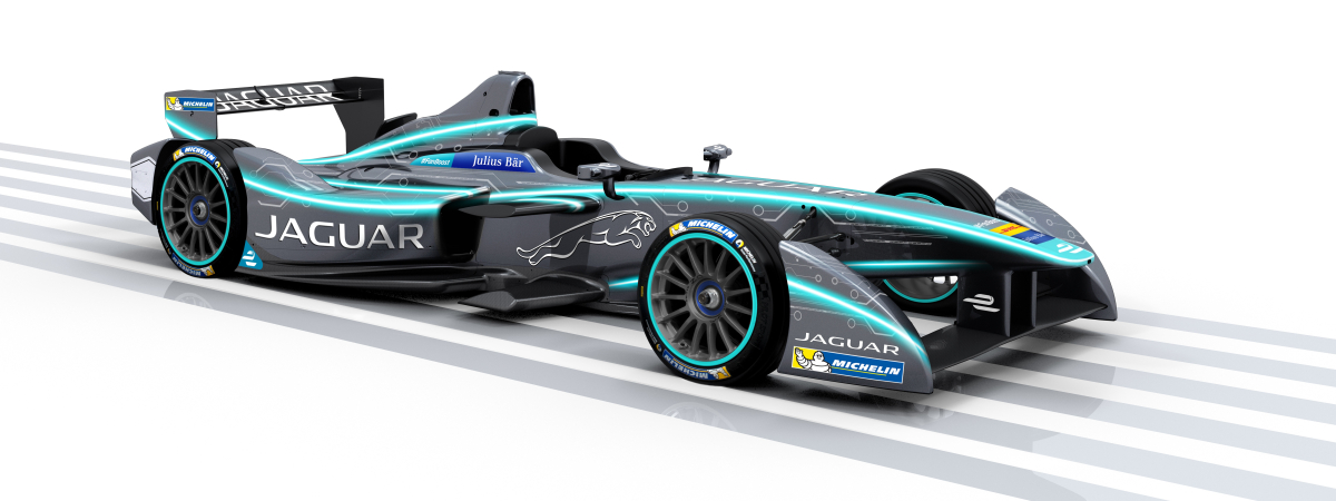 The Jaguar FIA Formula E race car