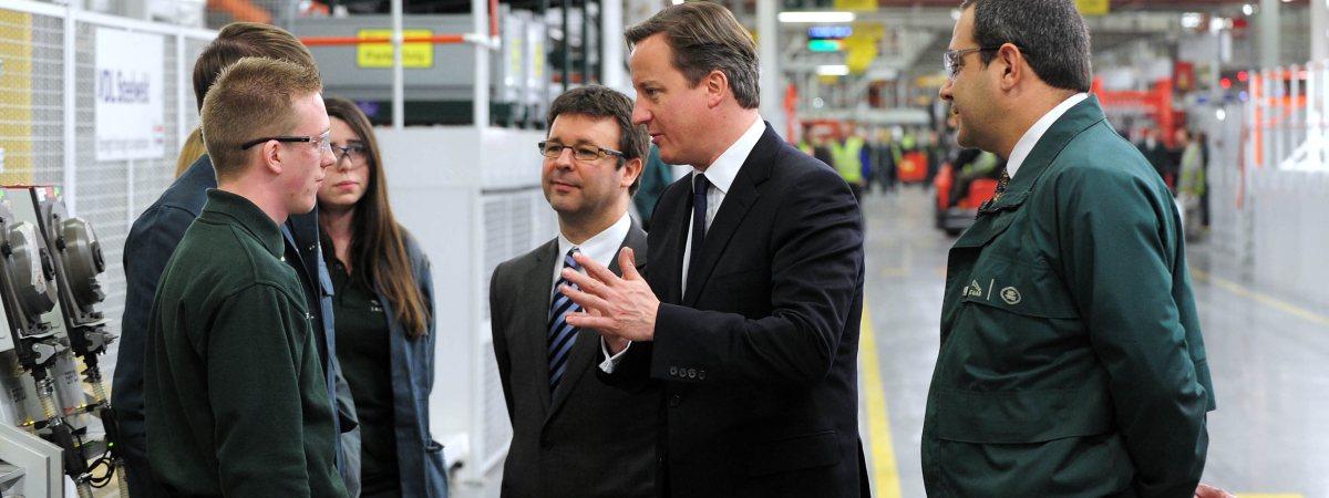 Prime Minister Visits Jaguar Land Rover's Solihull Plant