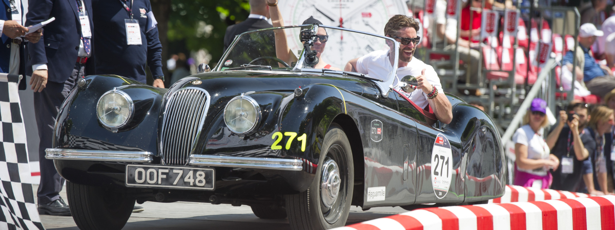 Jodie Kidd and David Blakeley Take Top Spot for Jaguar Entries in Mille Miglia 2014
