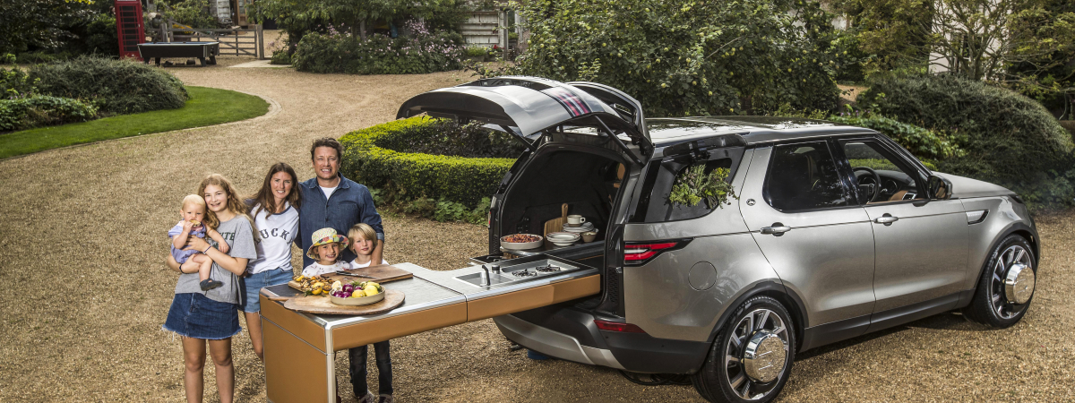 Jamie Oliver and Jaguar Land Rover have created the ultimate kitchen on four wheels