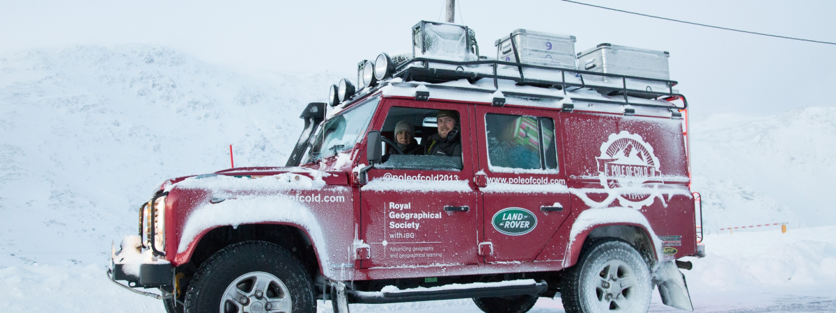 Land Rover and The Royal Geographical Society (with IBG) 2013 Bursary Winning Team Complete ‘Pole of Cold’ Expedition