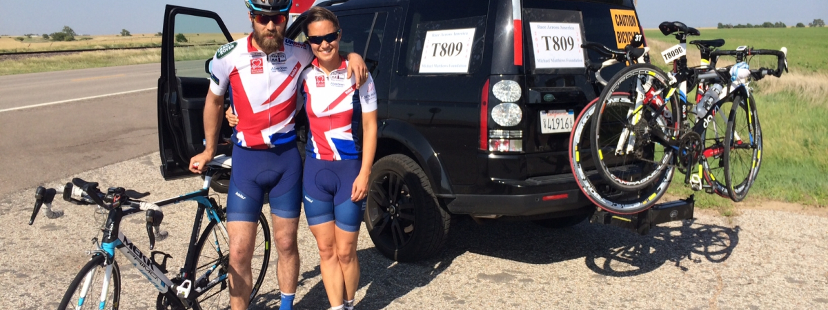 Land Rover-sponsored team, with James and Pippa Middleton, in charity Race Across America