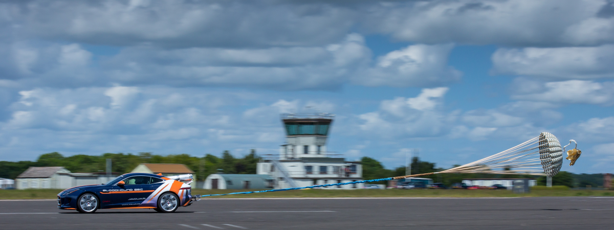 Jaguar F-TYPE Performs Mission Critical Parachute Deployment Test for British World Land Speed Record Challenger Bloodhound SSC