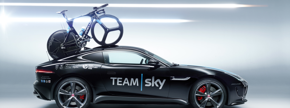 Le département ‘Special Vehicle Operations’ de Jaguar Land Rover a développé un nouveau concept de         F-TYPE pour soutenir l’équipe Sky sur la 20ème étape du Tour de France