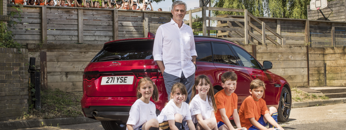 Jaguar takes Jose Mourinho back to school ahead of World Cup