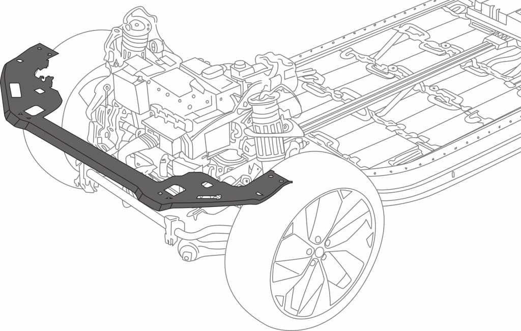 Recycled plastic material is tested on prototype production parts in the all-electric Jaguar I-PACE