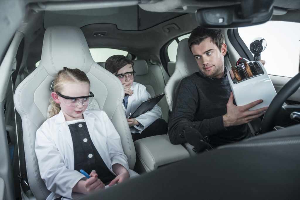 Jack Whitehall I-PACE tech tour with kids