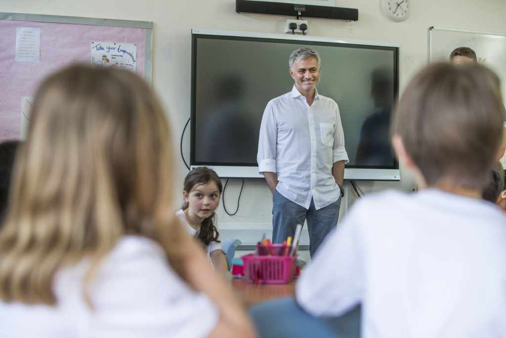 Jaguar takes Jose Mourinho back to school ahead of World Cup