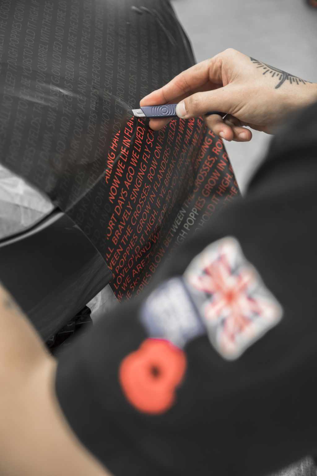 Jaguar F-TYPE landmark gets stunning poppy appeal makeover