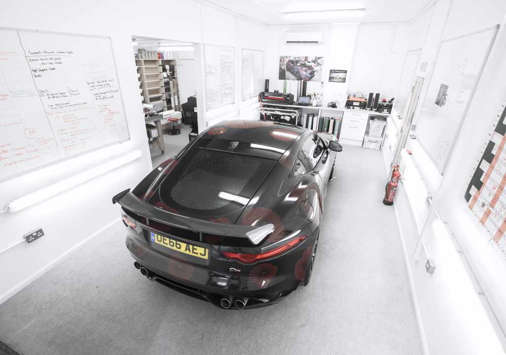 Jaguar F-TYPE landmark gets stunning poppy appeal makeover