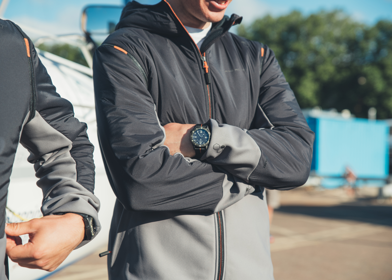 Land Rover and watch maker Elliot Brown are right behind a team rowing 2,000 miles around the UK coast for charity.