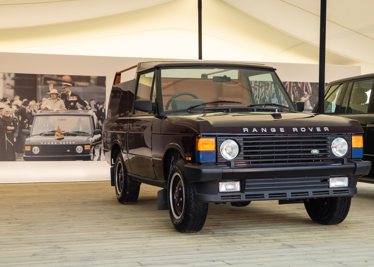 ROYAL LAND ROVERS ON DISPLAY AT GOODWOOD REVIVAL