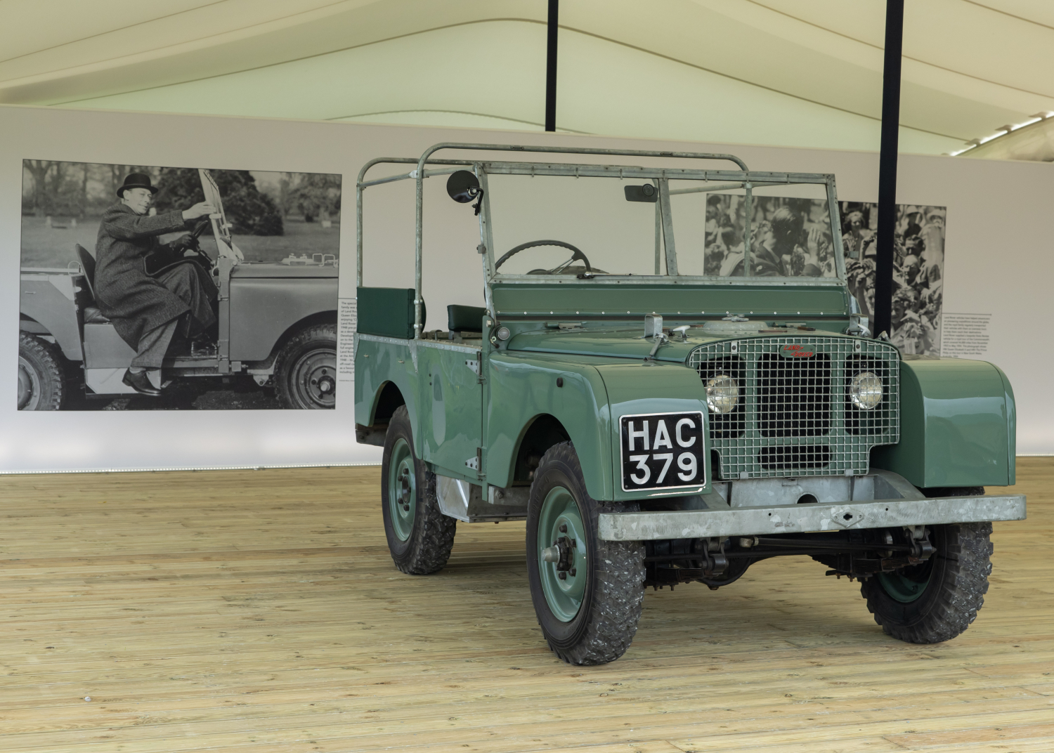 ROYAL LAND ROVERS ON DISPLAY AT GOODWOOD REVIVAL