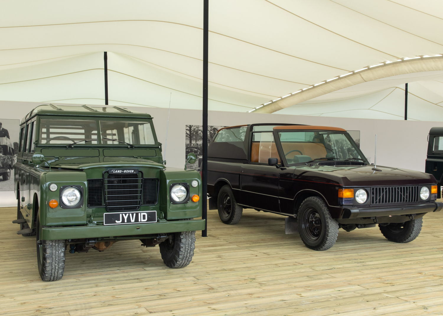 ROYAL LAND ROVERS ON DISPLAY AT GOODWOOD REVIVAL
