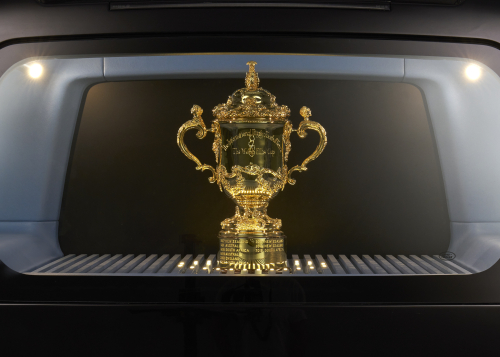 The Rugby World Cup 2023 Defender Trophy Car  
