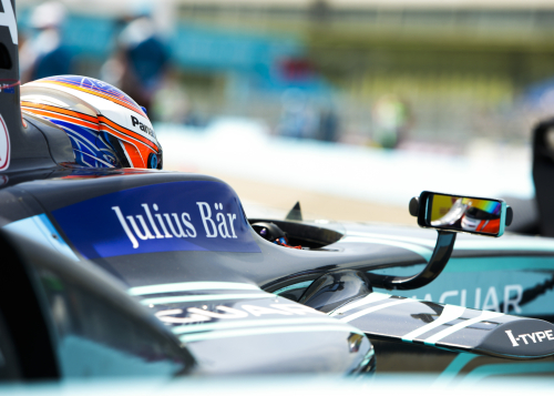 Side shot of Mitch Evans' Jaguar I-TYPE