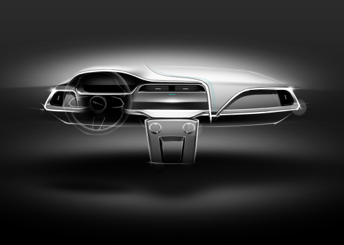 INTERIOR DESIGN SKETCHES - NEW ALL-ELECTRIC JAGUAR I-PACE