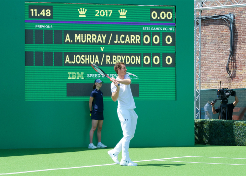 ANDY MURRAY SERVES UP NEW JAGUAR XF SPORTBRAKE - CELEBRITY TENNIS MATCH