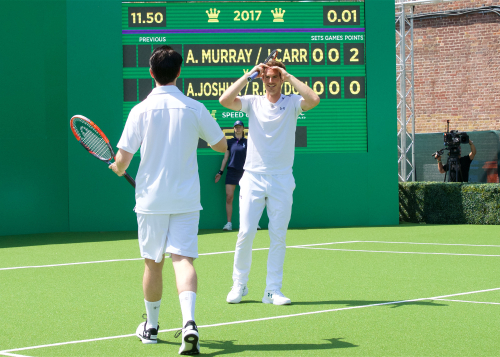 ANDY MURRAY SERVES UP NEW JAGUAR XF SPORTBRAKE - CELEBRITY TENNIS MATCH