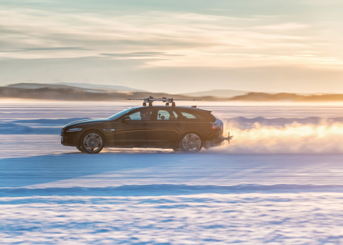 Jaguar and Olympic Skier Graham Bell set new GUINNESS WORLD RECORDS title for the Fastest towed speed on skis