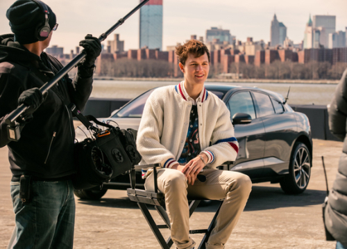 ‘BABY DRIVER’ ANSEL ELGORT TESTS SKILL IN ELECTRIC JAGUAR I-PACE AHEAD OF US DEBUT AT NEW YORK AUTO SHOW