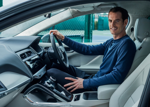 Andy Murray and I-PACE interior