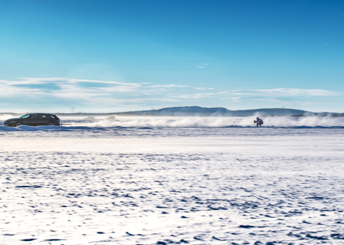 Jaguar and Olympic Skier Graham Bell set new GUINNESS WORLD RECORDS title for the Fastest towed speed on skis
