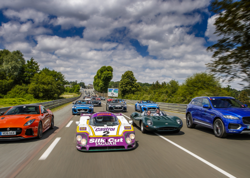 JAGUAR'S PAST AND PRESENT UNLEASHED AT LE MANS CLASSIC AS ANDY WALLACE STANDS ON THE PODIUM AGAIN!