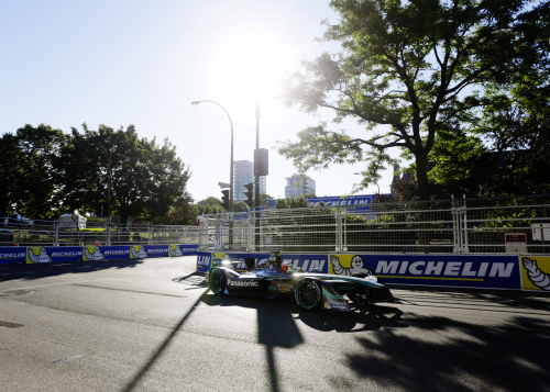 Mitch Evans on track