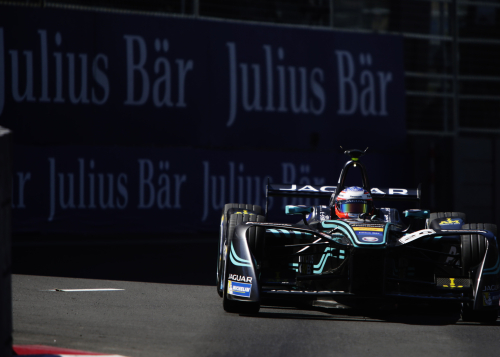 Mitch Evans on track in the Montreal ePrix
